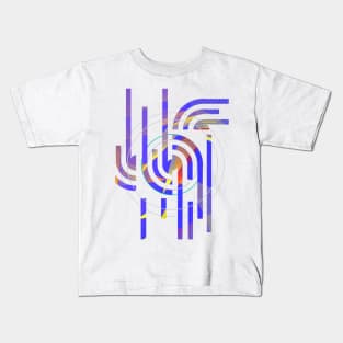 Geometric purple abstract galaxy Kids T-Shirt